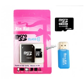 картинка Карта памяти XinRui 64Gb microSDXC Class 10 + SD Adapter + CardRider от магазина КомпьютерЦентр