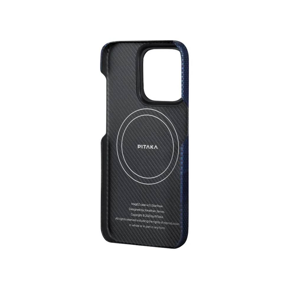 картинка Чехол PITAKA Fusion Weaving MagEZ Case 4 для iPhone 15 Pro MAX 6.7'', принт за горизонт (Over the horizon) 600D от магазина КомпьютерЦентр