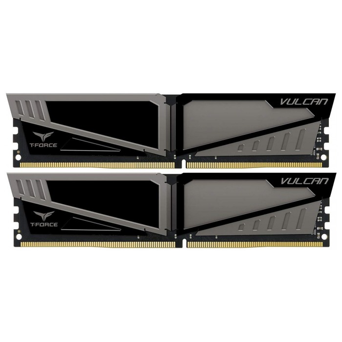 картинка Набор модулей памяти Team DIMM DDR4 16Gb (2x8Gb) 3000MHz PC4-24000 T-Force Vulcan Gray HS  (TLGD416G3000HC16CDC01) от магазина КомпьютерЦентр