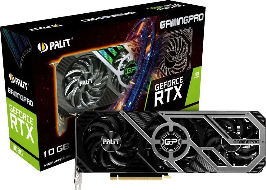 картинка Видеокарта 10Gb GDDR6X GeForce RTX 3080 Palit GamingPro [NED3080019IA-132AA] от магазина КомпьютерЦентр