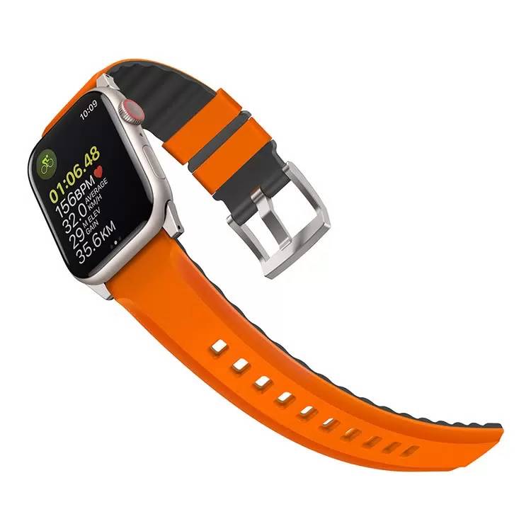 картинка Ремень силиконовый Uniq LINUS AIROSOFT SILICONE для Apple Watch 49/ 45/ 44/ 42, цвет оранжевый (VOLT ORANGE) UNIQ-49MM-LINUSVORG от магазина КомпьютерЦентр