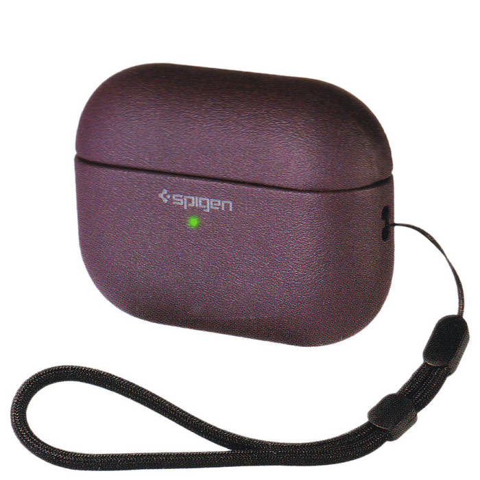 картинка Чехол для AirPods PRO 2 Spigen SGP Leather ARMOR dark purple от магазина КомпьютерЦентр