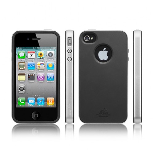 картинка Чехол SGP Neo Hybrid Case A Series Satin Silver for iPhone 4 (SGP07121) от магазина КомпьютерЦентр