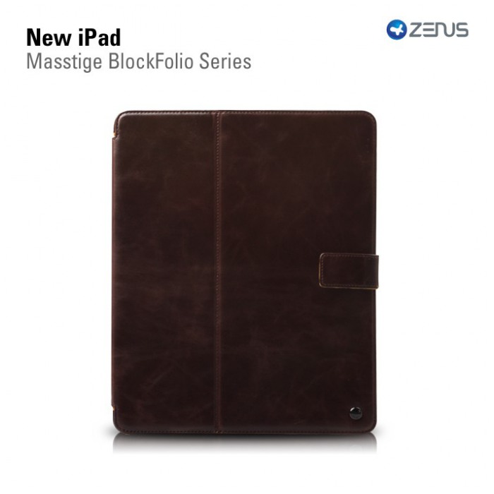 картинка Чехол Zenus Masstige Block Folio Black Chocolate for new iPad от магазина КомпьютерЦентр