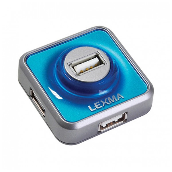 картинка HUB USB Lexma 4-port HB04 Blue (HB04) от магазина КомпьютерЦентр