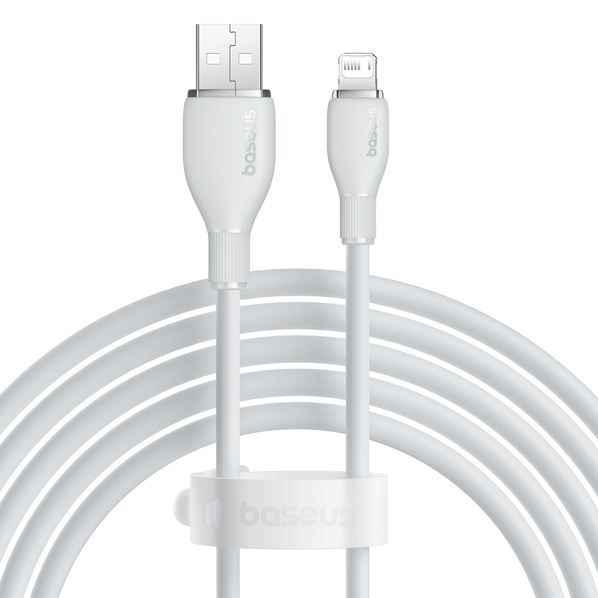 картинка Кабель Baseus Pudding Series Fast Charging Cable USB to iP 2.4A 2m Stellar White от магазина КомпьютерЦентр