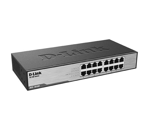 картинка Switch 16-port D-Link DES-1016D/H1A 10/100BaseTX неуправляемый от магазина КомпьютерЦентр