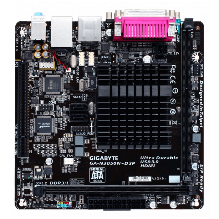 картинка Материнская плата Gigabyte GA-N3050N-D2P + CPU (GA-N3050N-D2P) от магазина КомпьютерЦентр