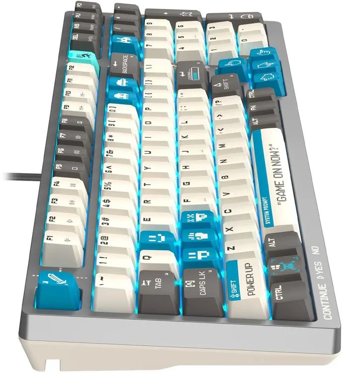 картинка Клавиатура A4Tech Bloody S98 Pixels Blue механическая серый/ бежевый USB for gamer LED (S98 Pixels Blue) от магазина КомпьютерЦентр