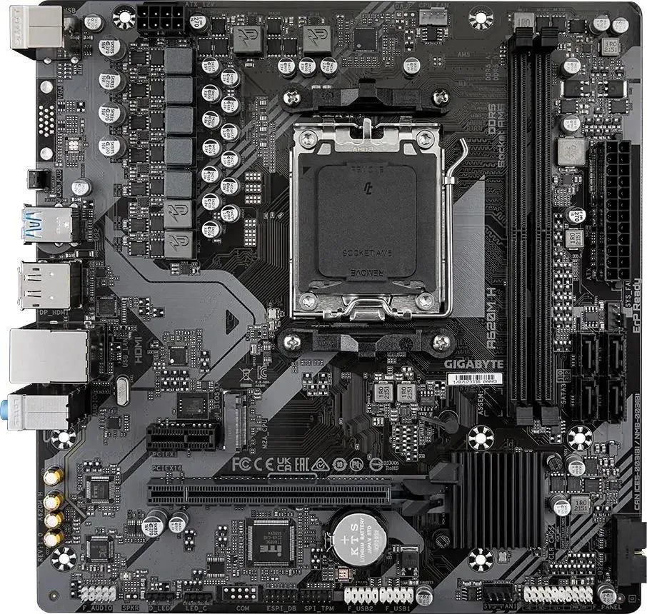 картинка Материнская плата Gigabyte A620M-E Soc-AM5 AMD B650 2xDDR5 mATX от магазина КомпьютерЦентр