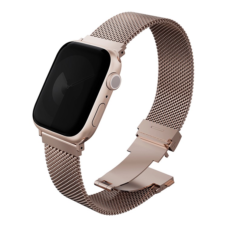 картинка Стальной ремень мелкое плетение Uniq DANTE PRO для Apple Watch 38/ 40/ 41/ 42 METALLIC ROSE (42MM-DANPMRSE) от магазина КомпьютерЦентр