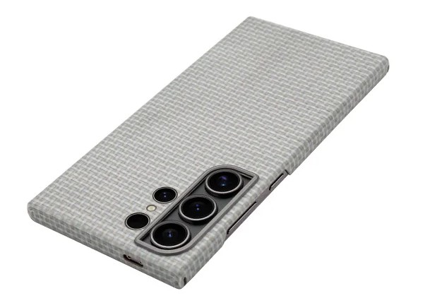 картинка Чехол-накладка Kevlar Soft touch with MagSafe для Samsung Galaxy S24 Ultra Gray от магазина КомпьютерЦентр