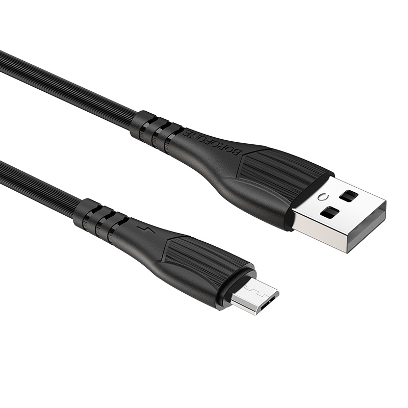 картинка Дата-кабель Borofone BX37 Wieldy Micro USB 1m Black от магазина КомпьютерЦентр