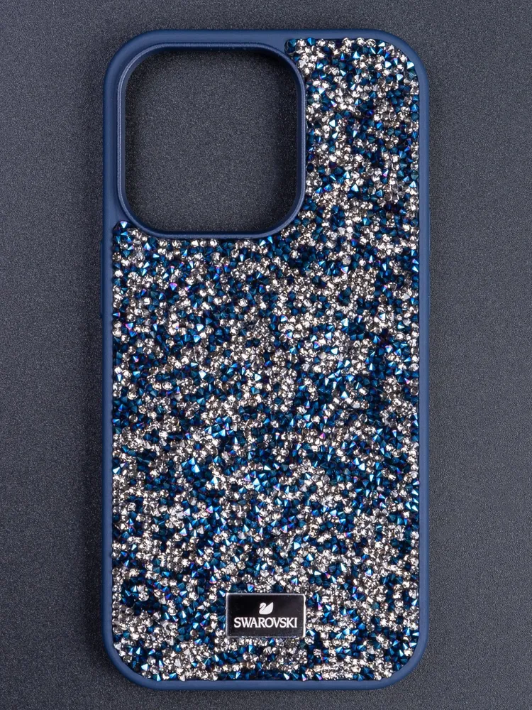 картинка Чехол Swarovski для iphone 13 Pro Max Синий от магазина КомпьютерЦентр