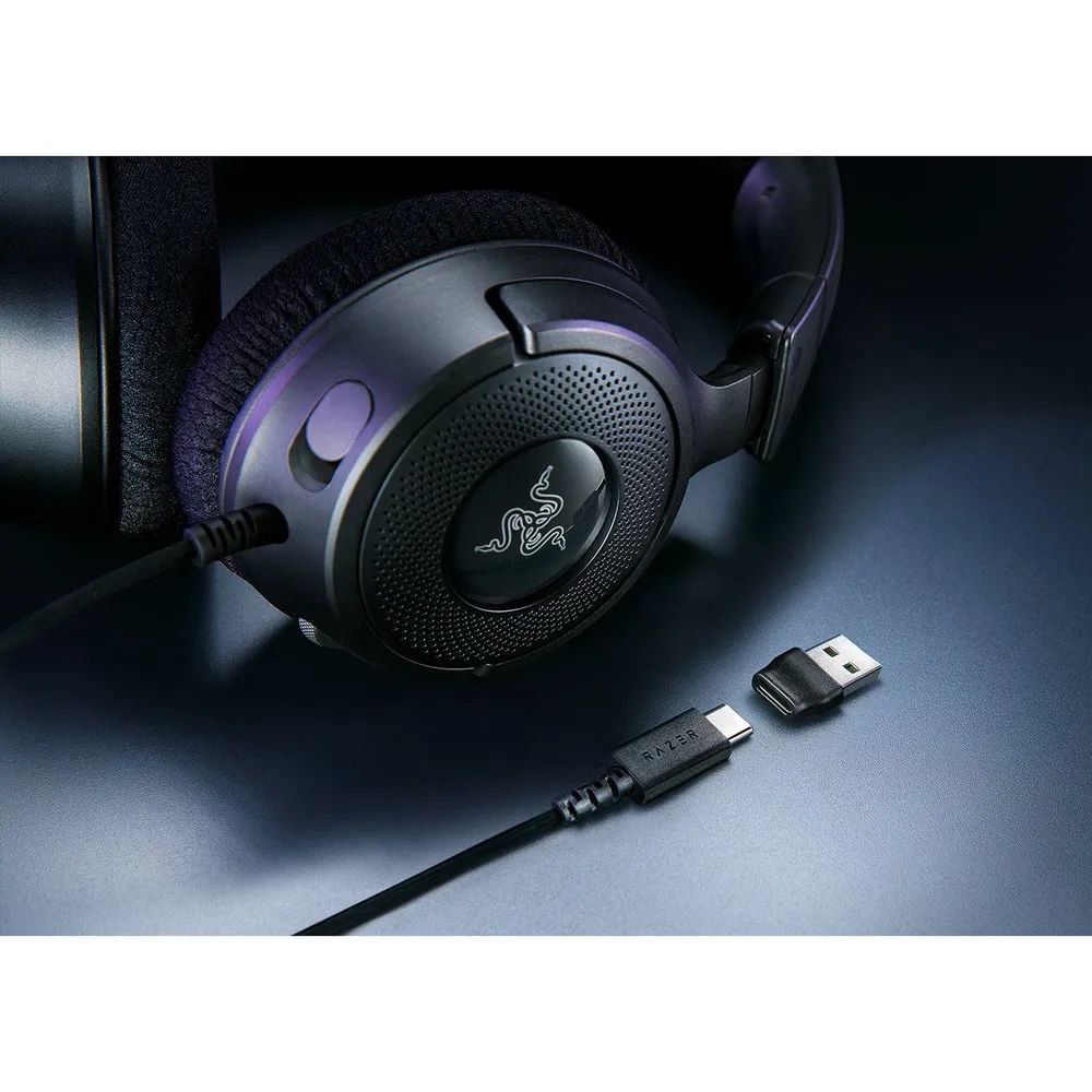 картинка Проводные наушники Razer Kraken V4 X черный 2024, RGB (RZ04-05180100-R3M1) от магазина КомпьютерЦентр