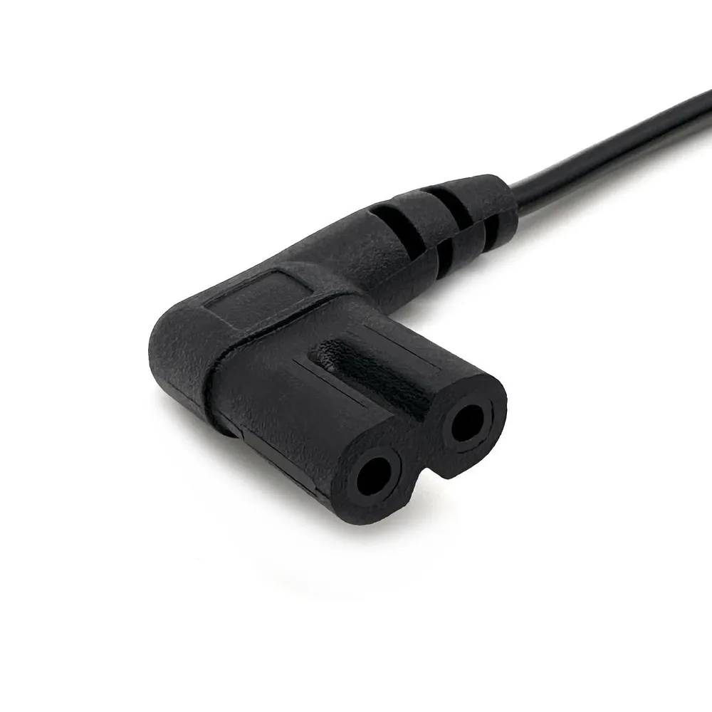картинка Кабель силовой, C7, 2pin, угловой штекер, 220V, 1.5 метра, черный от магазина КомпьютерЦентр