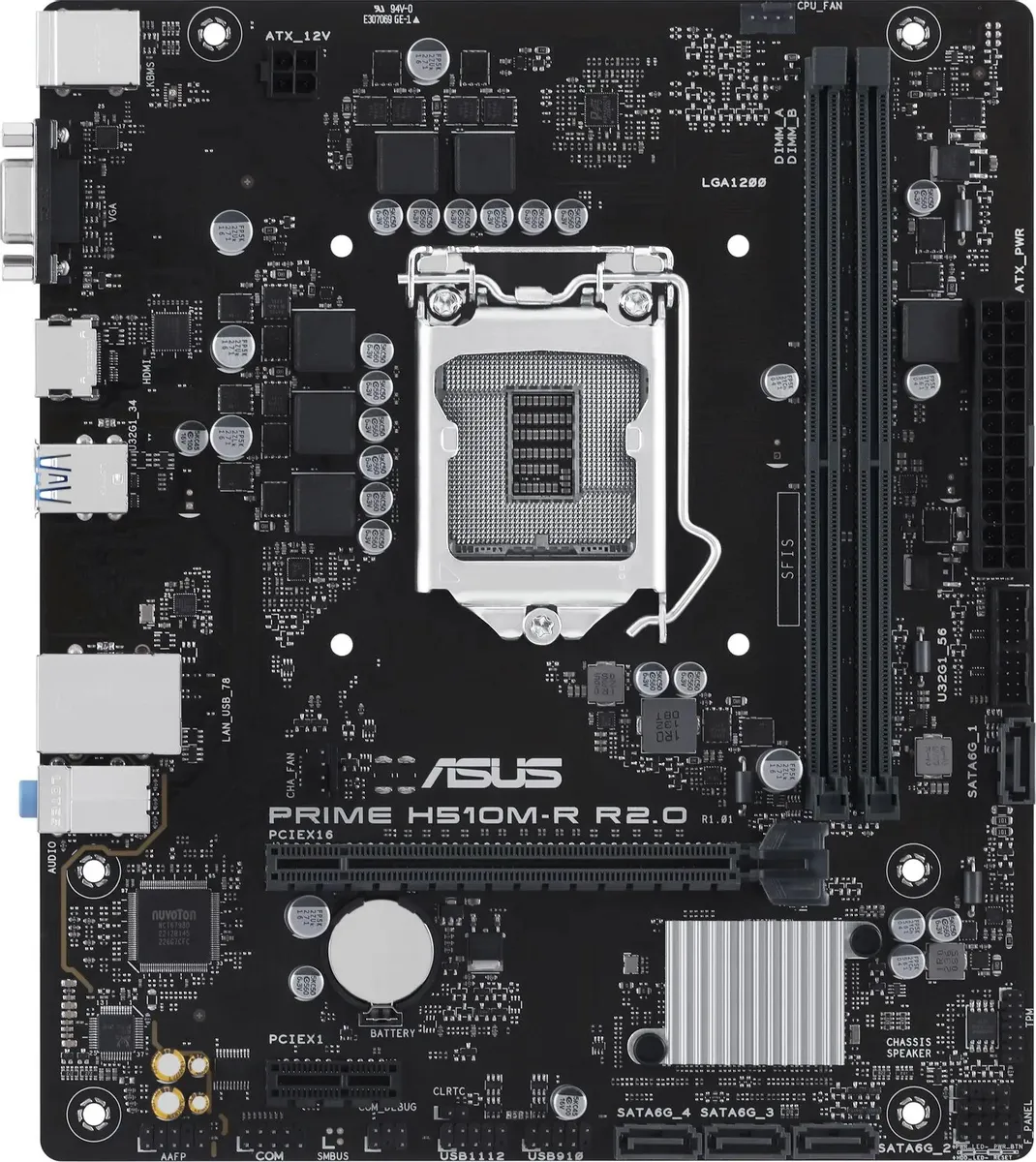 картинка Материнская плата Asus PRIME H510M-R R2.0-SI S1200 от магазина КомпьютерЦентр