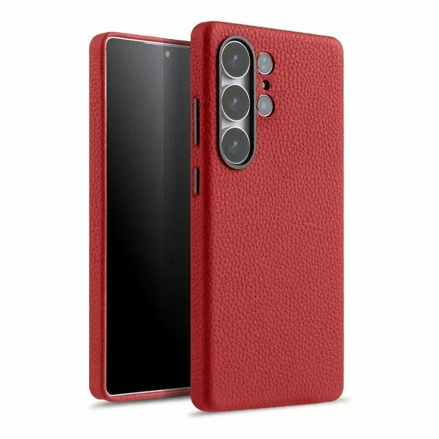 картинка Чехол-накладка для Samsung Galaxy S25 Ultra Vegan Leather Case MagSafe Red от магазина КомпьютерЦентр