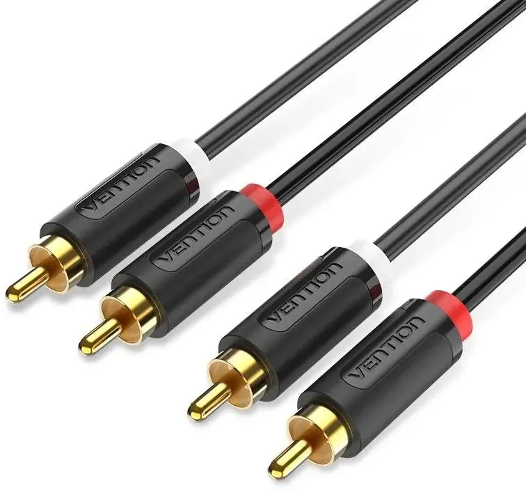 картинка Кабель Vention аудио 2RCA M/ 2RCA M - 3м Чёрный (BCMBI) от магазина КомпьютерЦентр