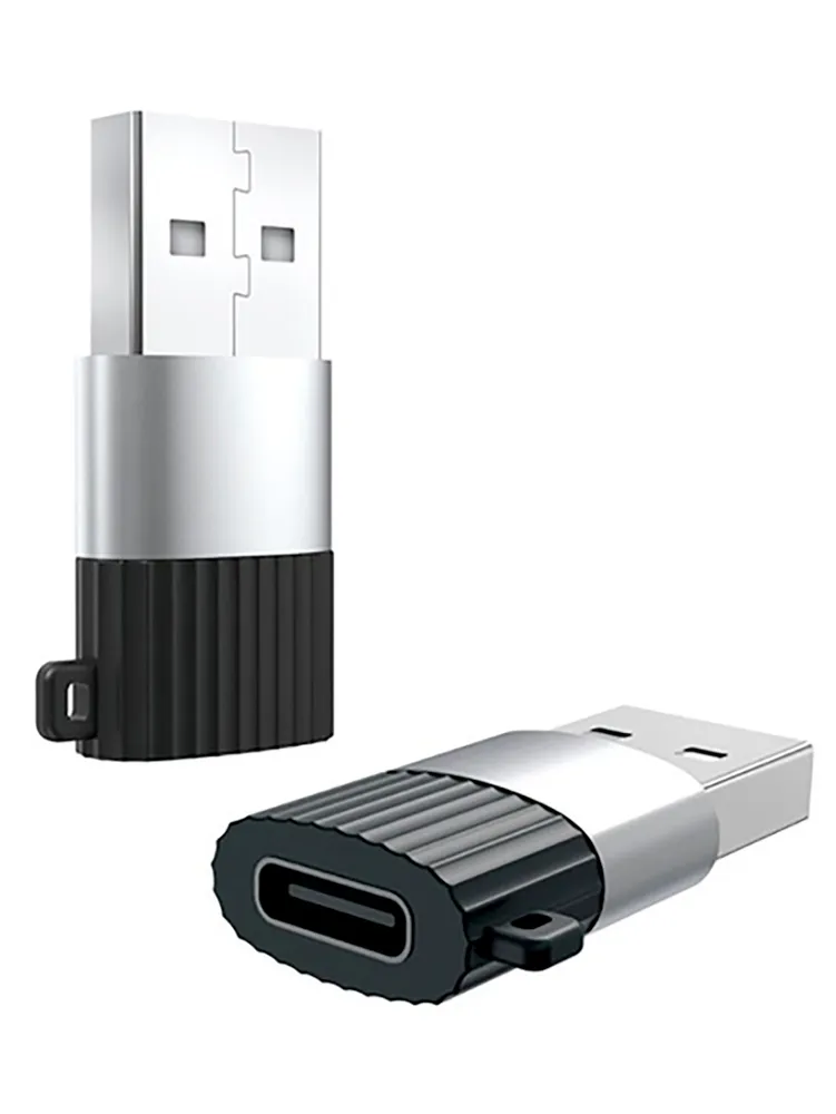 картинка Адаптер XO NB149-E (Type-C мама- USB 2.0 папа), черный-серебристый /  переходник для ПК и ноутбуков от магазина КомпьютерЦентр