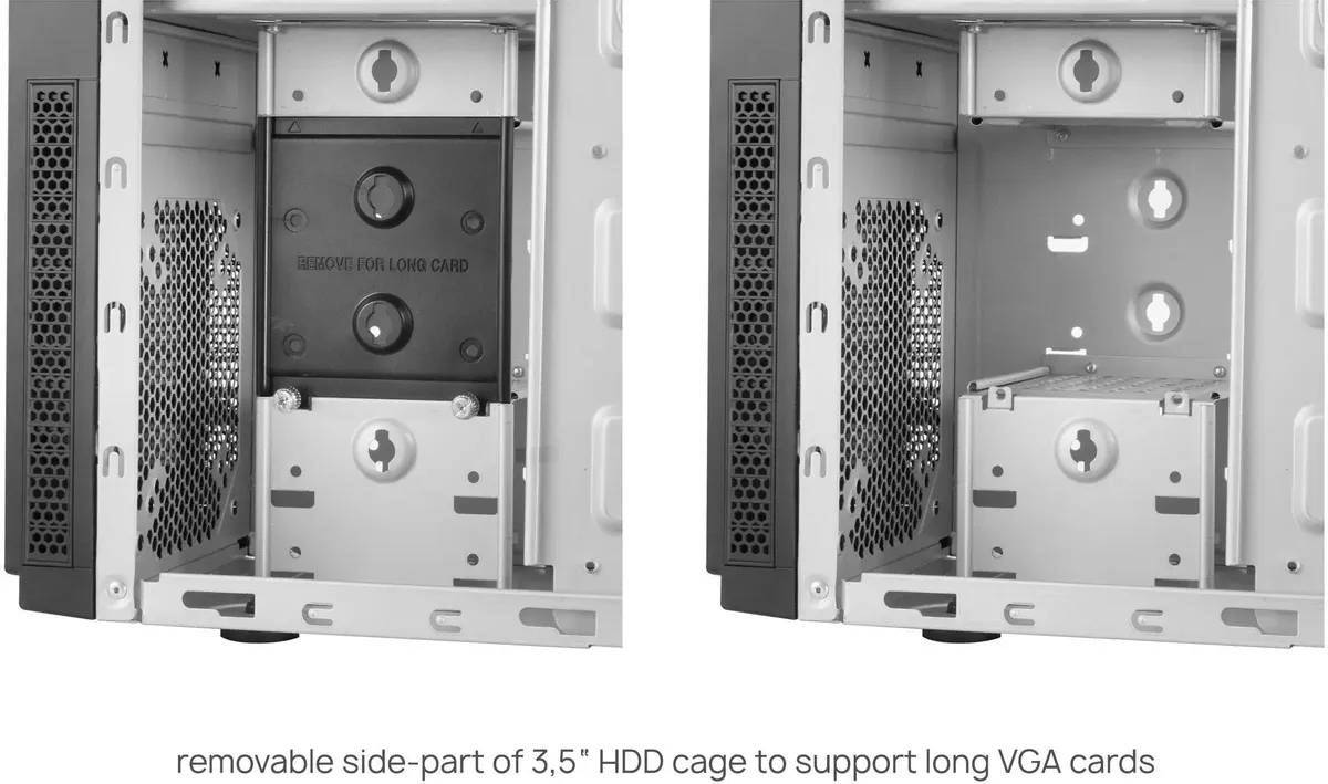 картинка Корпус Chieftec Elox HC-10B-OP черный без БП ATX от магазина КомпьютерЦентр