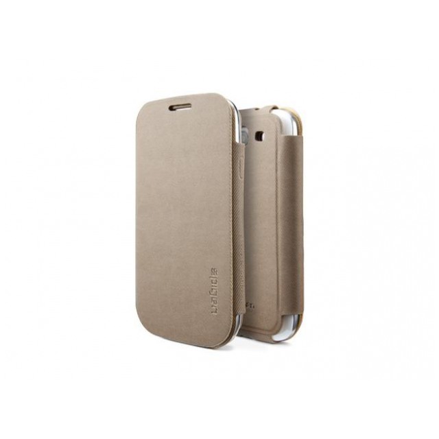 картинка Чехол SGP Faux Leather Case Folio Series Sand for Samsung Galaxy S III Brown (SGP09220) от магазина КомпьютерЦентр