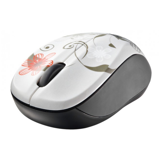 картинка Мышка Trust Vivy Wireless mini Mouse Grey Flower (17247) от магазина КомпьютерЦентр