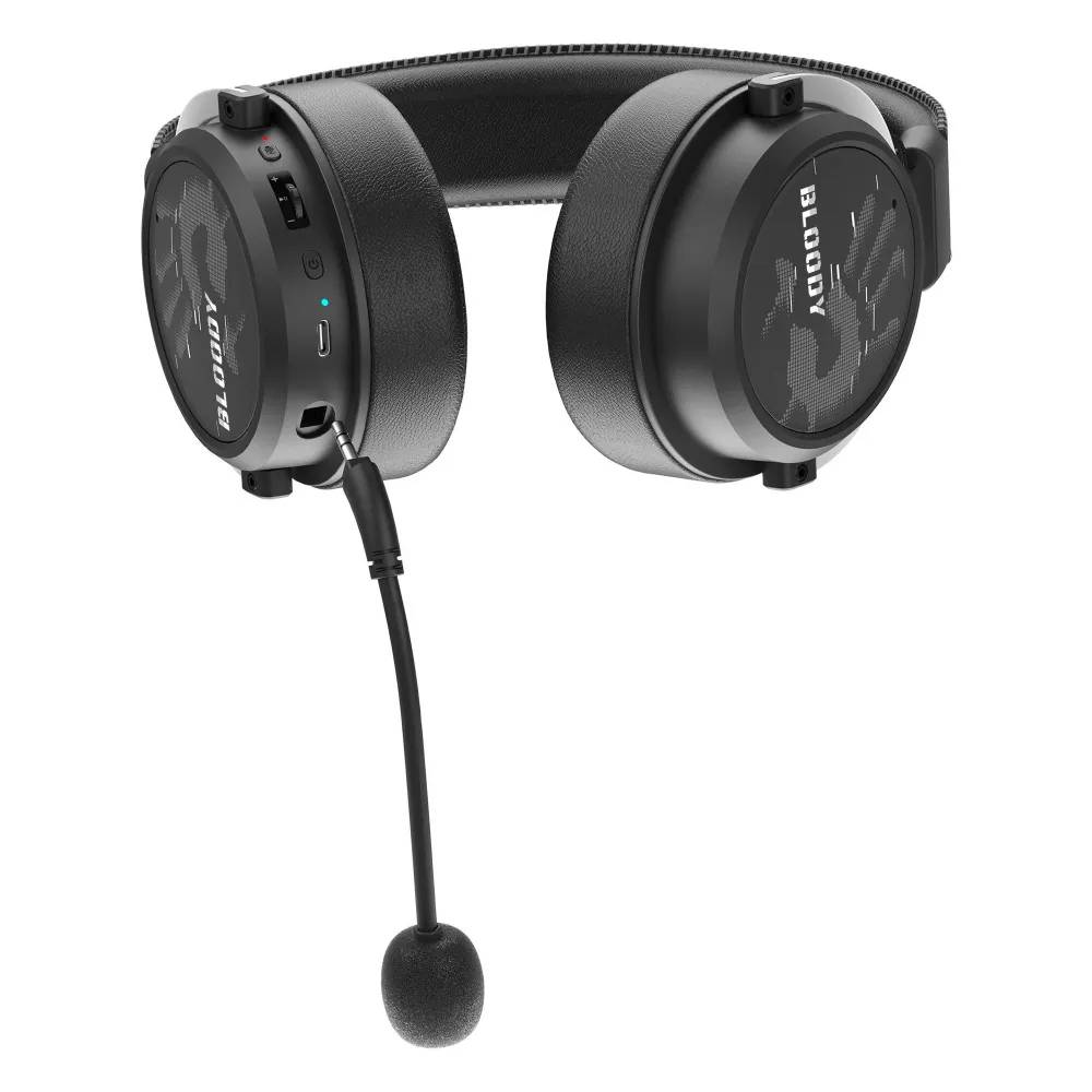 картинка Bluetooth гарнитура A4Tech Bloody MR590 Sports 2.0, BT 5.3, проводной, радиоканал, черный от магазина КомпьютерЦентр
