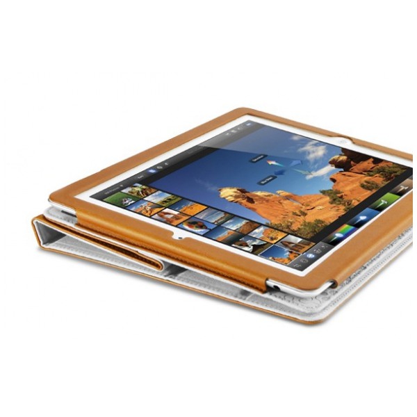 картинка Чехол SGP Leather Case Folio S Series Middle Brown for New iPad/iPad 2 (SGP08844) от магазина КомпьютерЦентр