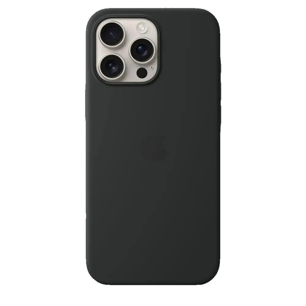 картинка Чехол для iPhone 16 Pro Silicone case Full with MagSafe (Animation) Black от магазина КомпьютерЦентр