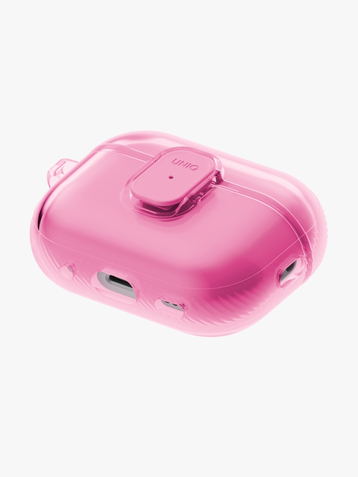 картинка Чехол Uniq Glase PRO TPU Lock Candy Pink для AirPods Pro 3, розовый от магазина КомпьютерЦентр