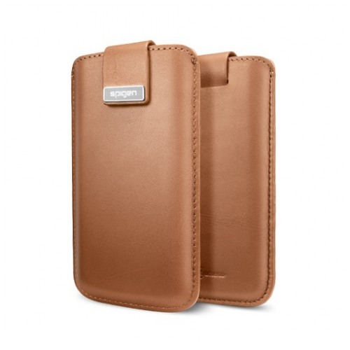 картинка Чехол SGP Leather Pouch Crumena Vegetable Brown for iPhone 5 (SGP09514) от магазина КомпьютерЦентр