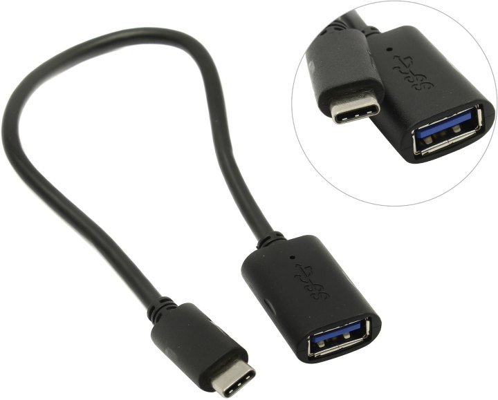 картинка Кабель VCOM OTG USB 3.1 Type-C--> USB 3.0 af 1,5A 0.2m (CU409) от магазина КомпьютерЦентр