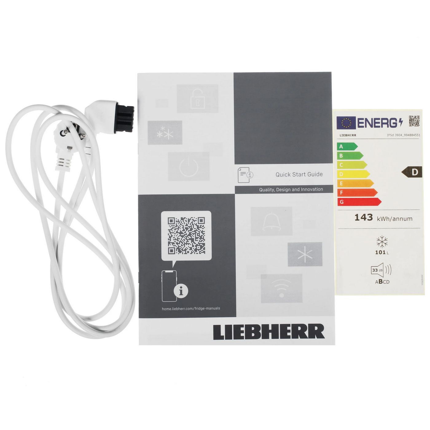 картинка Шкаф морозильный встраиваемый Liebherr IFSd 3904-22 001 100 л, 140 кВтч/ год, 87.4 см х 56 см х 55 см белый от магазина КомпьютерЦентр