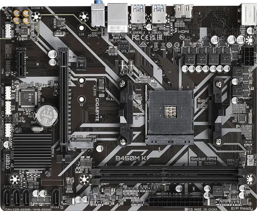 картинка Материнская плата Gigabyte B450M K от магазина КомпьютерЦентр