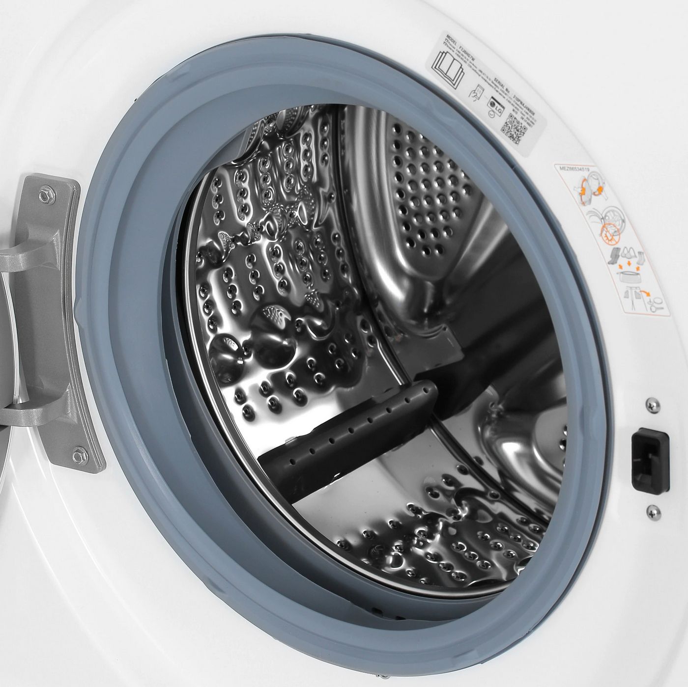картинка Стирально-сушильная машина LG F2J6HG7W фронтальная, стирка 7 кг, сушка 4 кг, 1200 об/ мин, 60 см x 85 см x 45 см белый, черный, дисплей от магазина КомпьютерЦентр