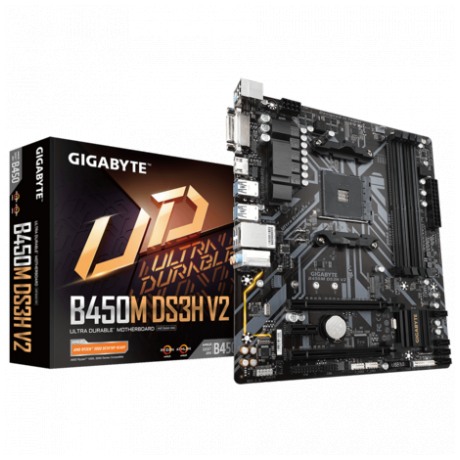 картинка Материнская плата Gigabyte B450M DS3H V2 (B450M DS3H V2) от магазина КомпьютерЦентр