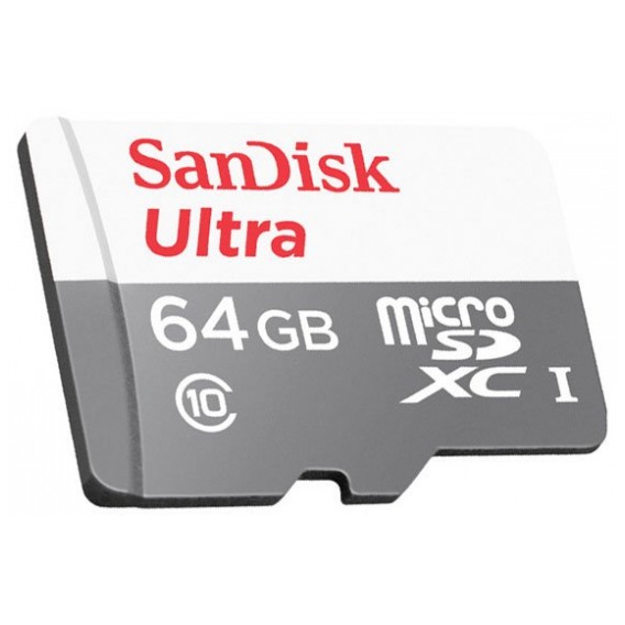 картинка Карта памяти SanDisk 64Gb microSDXC Class10 Ultra 80 + SD adapter (SDSQUNS-064G-GN3MN) от магазина КомпьютерЦентр