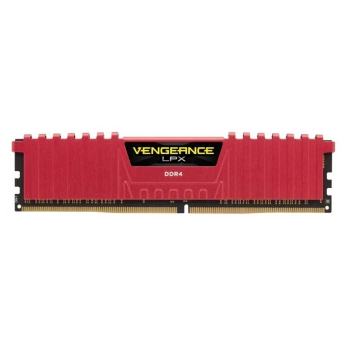 картинка Оперативная память Corsair DIMM DDR4 4Gb 2400MHz PC4-19200 Vengeance LPX Red (CMK4GX4M1A2400C16R) от магазина КомпьютерЦентр