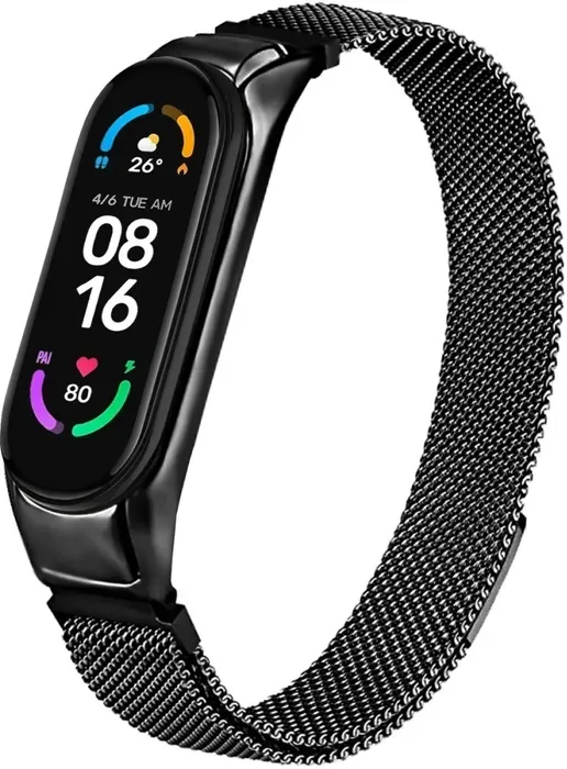 картинка Ремешок Xiaomi Mi Band 5 ''Mi Fit'' Milanese Gray от магазина КомпьютерЦентр