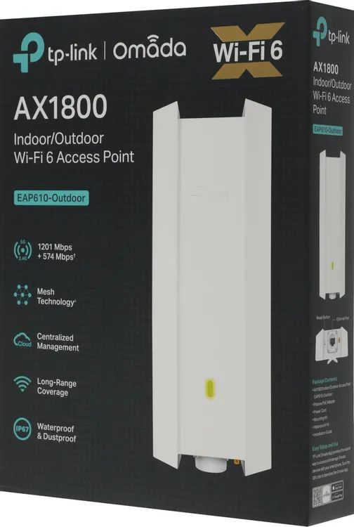 картинка Точка доступа TP-Link EAP610-Outdoor AX1800 Indoor/ Outdoor Dual-Band Wi-Fi 6 Access Point от магазина КомпьютерЦентр