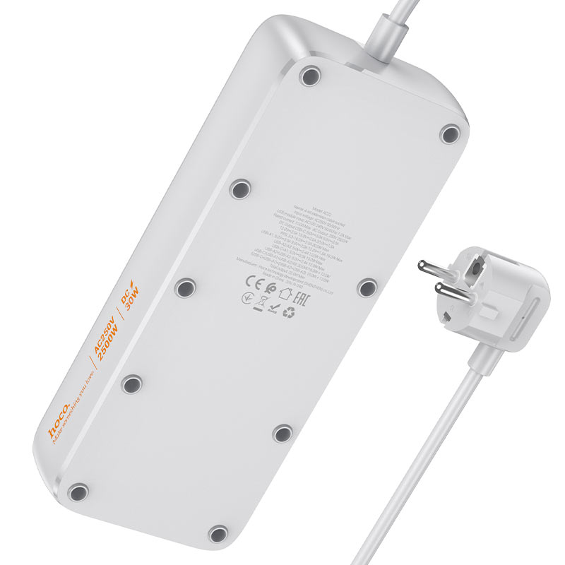 картинка Сетевой фильтр Hoco AC22 Sunlight 4-bit (PD30W/ 1C3A) desktop socket 3.0m Black от магазина КомпьютерЦентр