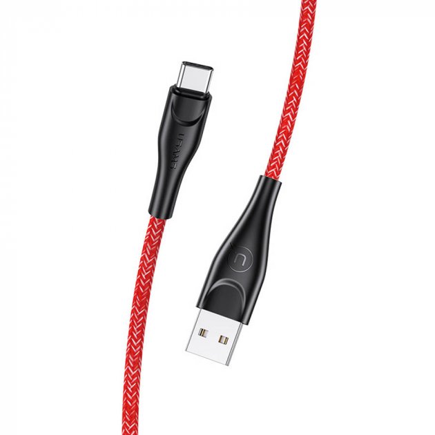 картинка Дата-кабель Usams US-SJ392 U41 Type-C Braided Data and Charging Cable 1m Red от магазина КомпьютерЦентр