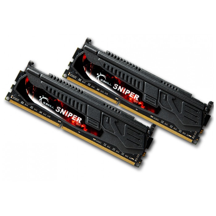 картинка Набор модулей памяти G.Skill DIMM DDR3 8Gb (2x4Gb) 1600MHz PC3-12800 Sniper LV (F3-12800CL9D-8GBSR2) от магазина КомпьютерЦентр