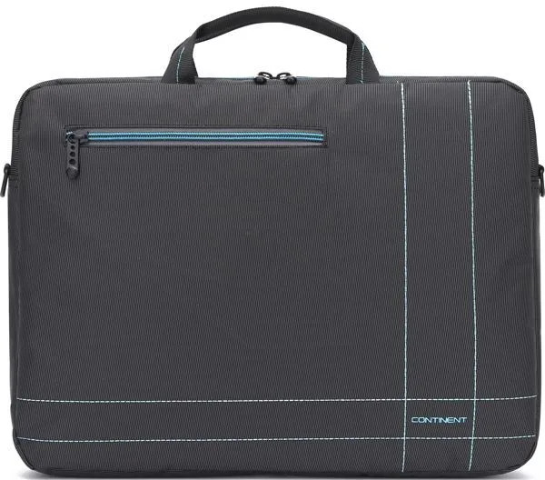 картинка Сумка для ноутбука Сумка Continent CC-201 GB 15.6'' (нейлон, серый с голубой отстрочкой) от магазина КомпьютерЦентр