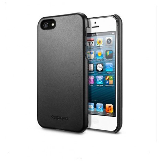 картинка Чехол SGP Genuine Leather Grip Series Black for iPhone 5 (SGP06901) от магазина КомпьютерЦентр