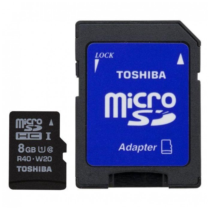картинка Карта памяти Toshiba 8Gb microSDHC Class10 UHS-I (SD-C008UHS1) от магазина КомпьютерЦентр