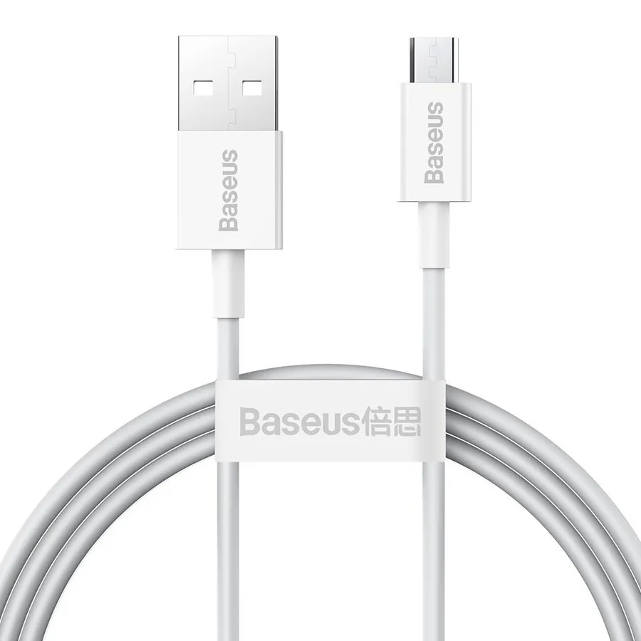 картинка Кабель Baseus Superior Series Fast Charging Data Cable USB to Micro 2A 1m White от магазина КомпьютерЦентр