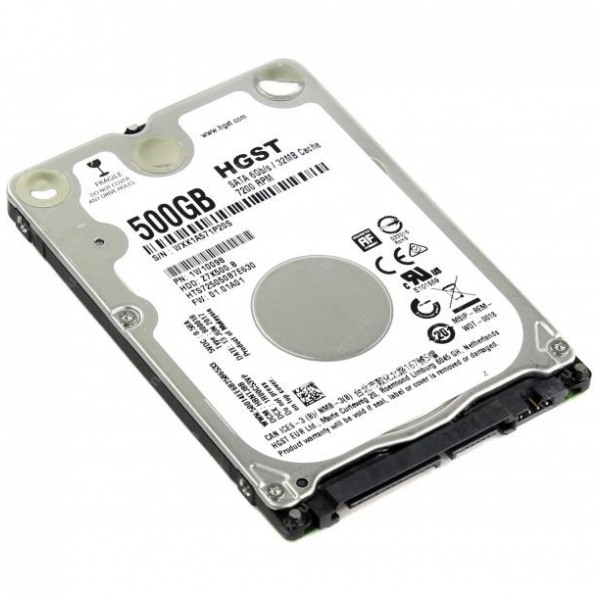 картинка Жесткий диск Hitachi 500Gb 2,5' SATAIII; Z7K500.B 7200 rpm 32Mb cache (HTS725050B7E630) от магазина КомпьютерЦентр