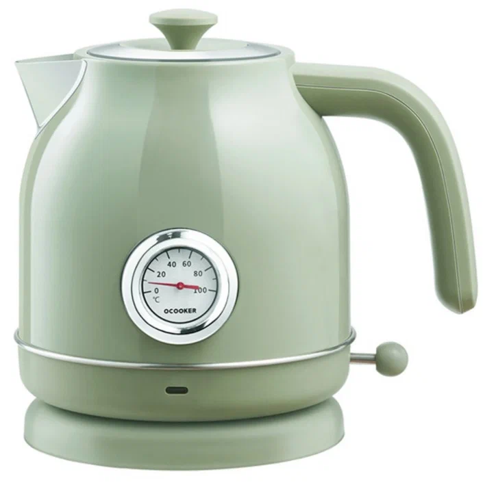 картинка Электрочайник Xiaomi Qcooker Retro Electric Kettle с температурным датчиком QS-1701 Green RU от магазина КомпьютерЦентр